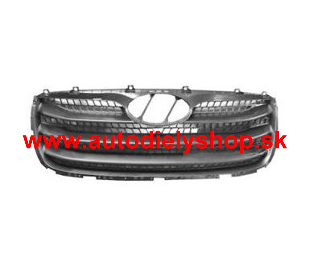 Hyundai SANTA FE 06/09- Predná maska, čierna /s chrómovým rámikom/