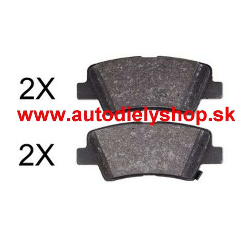 Hyundai ELANTRA 08/2010- Zadné platničky, Sada /zn. A.B.S./
