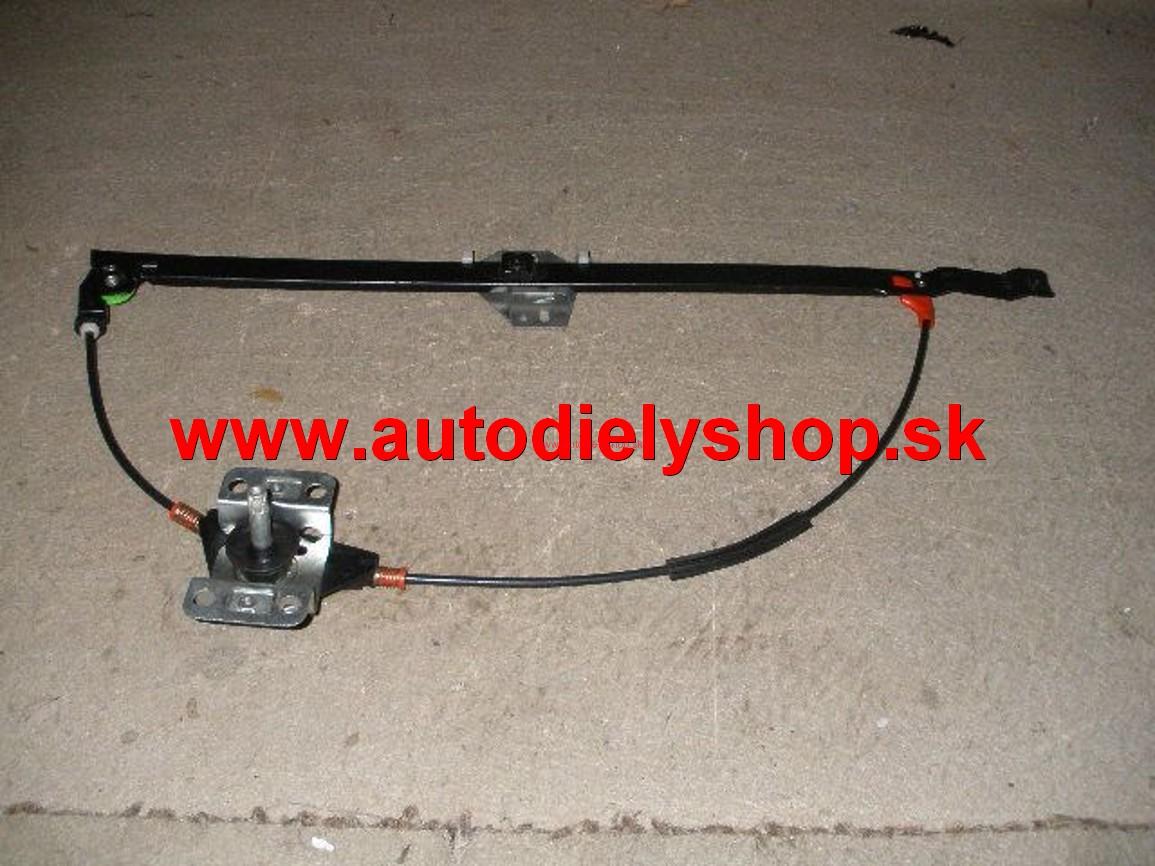 VW TRANSPORTER T4 9/90-CARAVEL mech.stahovanie okna predné Pravé 