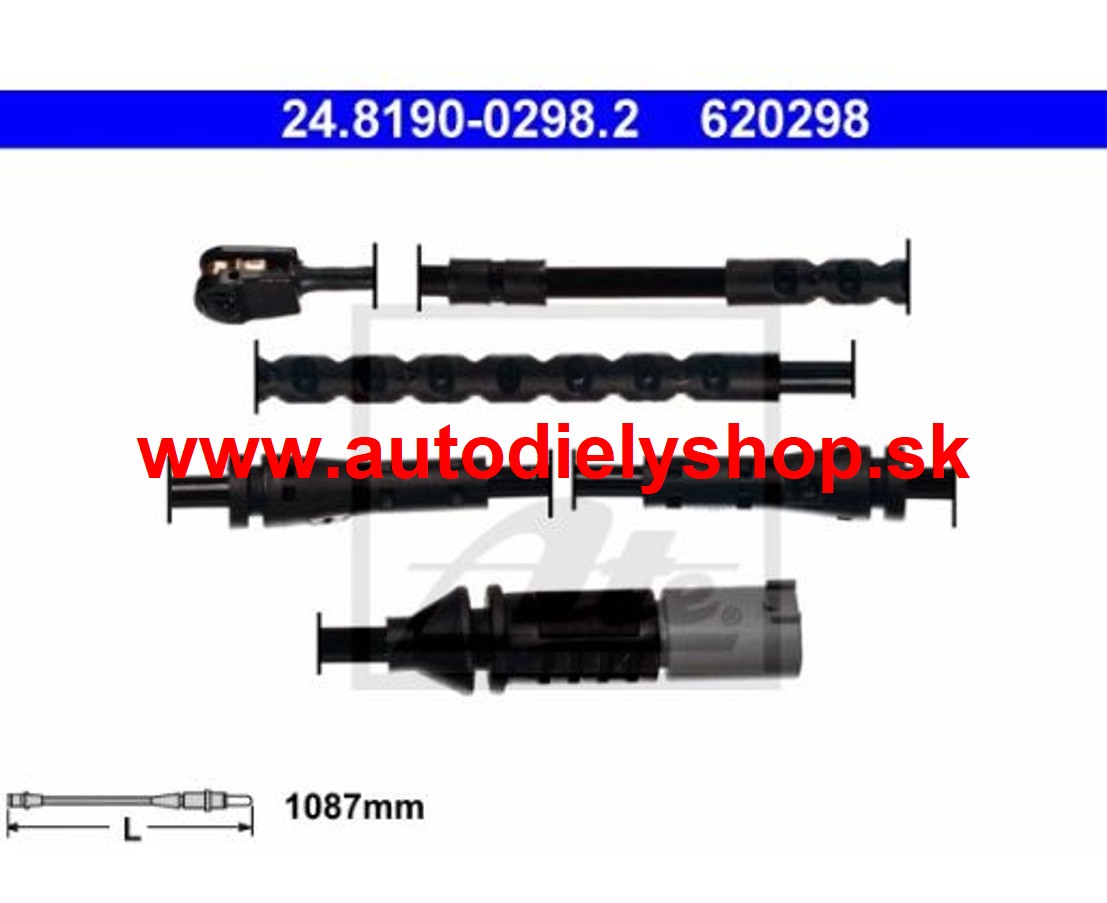 BMW 7 F01, F02 2008- Predná signalizácia opotrebenia, sada /výrobca ATE/ - 1087m