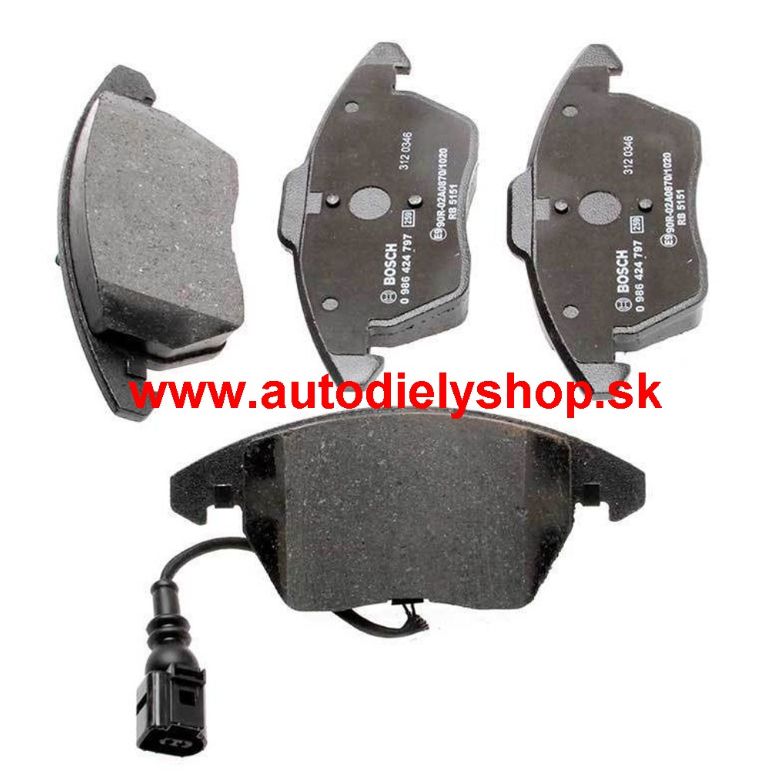 VW JETTA 04/10- Predné platničky SADA /BOSCH/