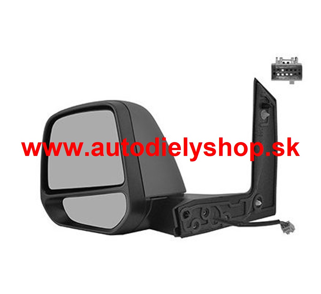 Ford TRANSIT CONNECT 9/2013- sp. zrkadlo el. ovládané vyhrievané pre lak ľavé 