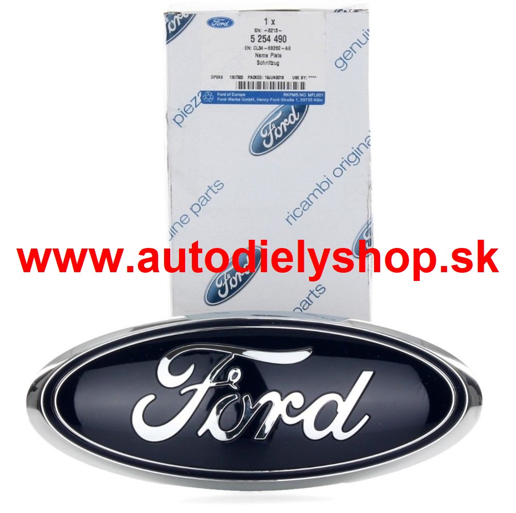 Ford TRANSIT CUSTOM 2012- 3 / 15- znak do prednej mriežky /ORIGINÁL/