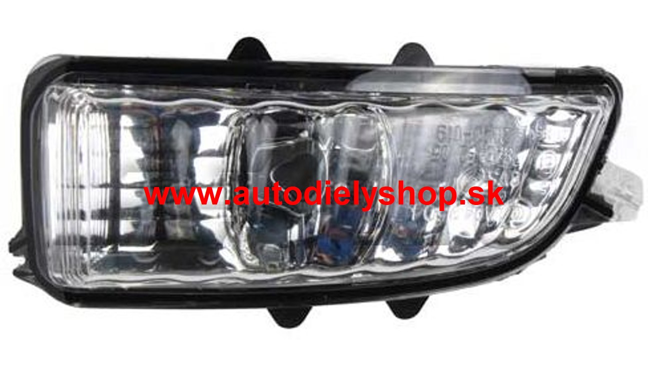 Volvo V40 2012- bočná smerovka do spätného zrkadla biela ľavá 