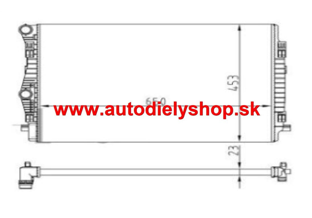 VW GOLF VII 2012- Chladič vody /1,4TSi-2,0TDi-2,0TDi GTD/