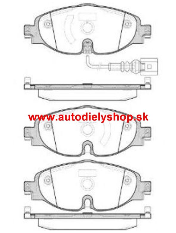 VW GOLF VII 2012- Predné platničky SADA /SAMKO/