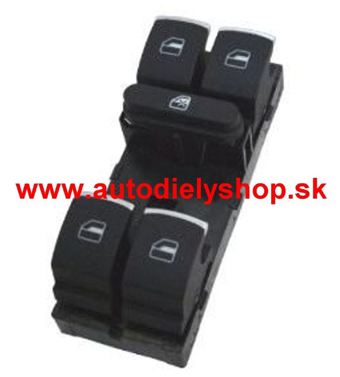 VW TIGUAN 07/11- Ovládač spúšťania okien / OE číslo: 1K4959857B/ s chrómovým lem