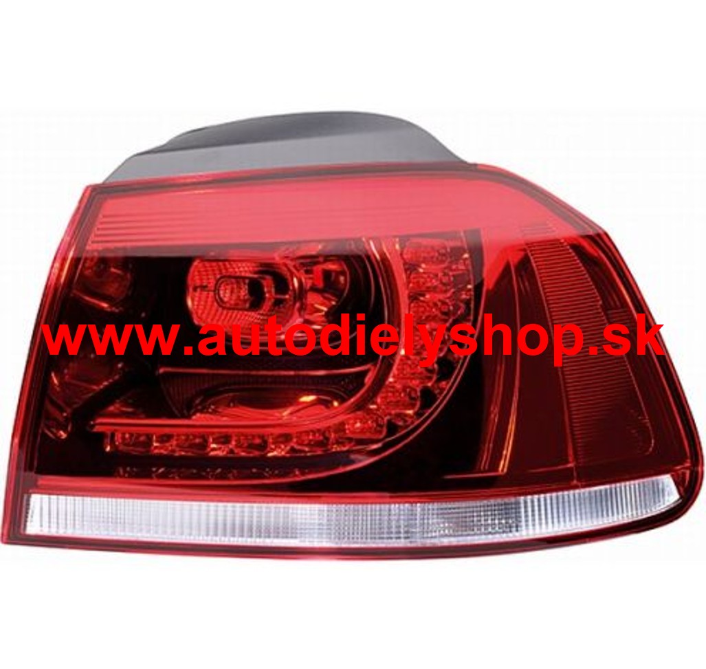 VW GOLF VI GTI 5/09-12 zadné svetlo LED vonkajšie komplet červené pravé 