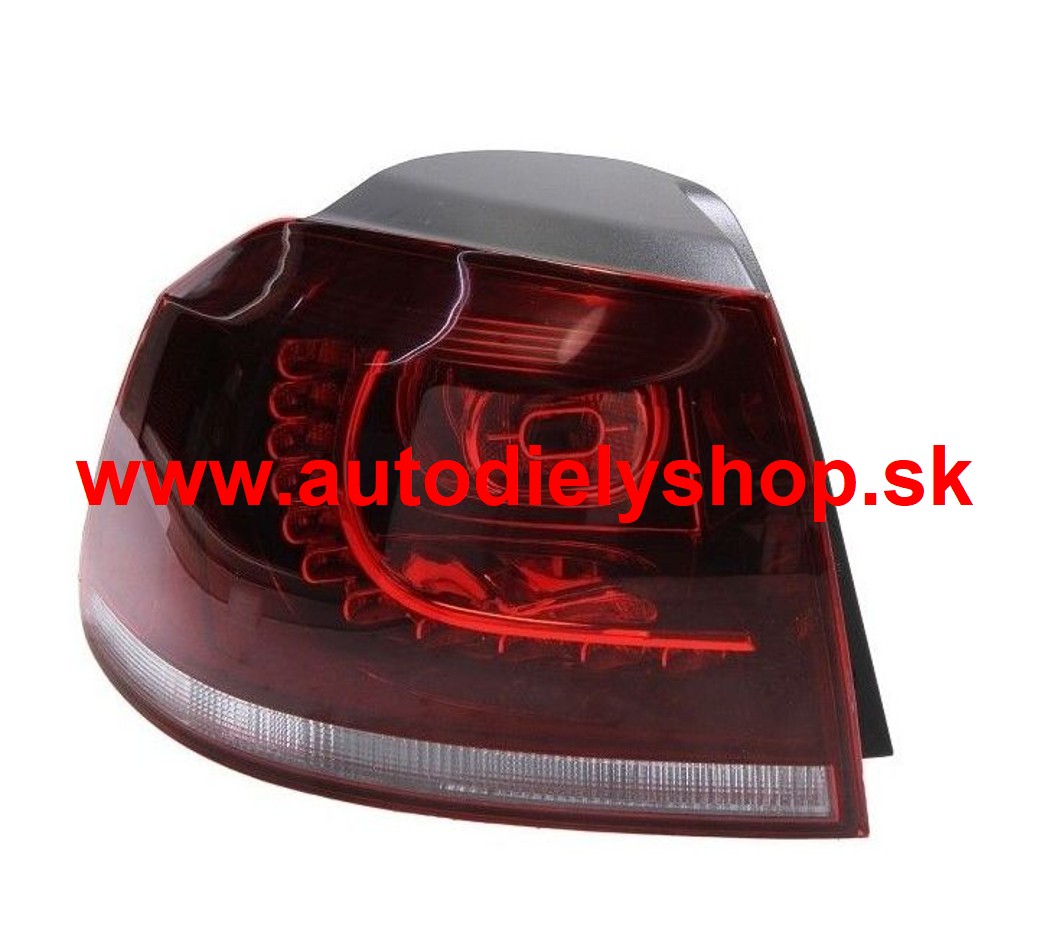 VW GOLF VI GTI 5/09-12 zadné svetlo LED vonkajšie komplet dymové ľavé 
