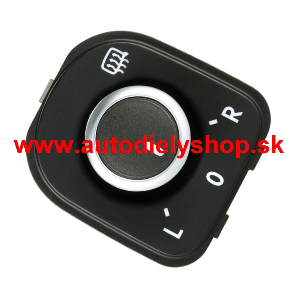 VW GOLF VI GTI 5/09-12  spínač el. ovládanie sp. zrkadiel chrómový 