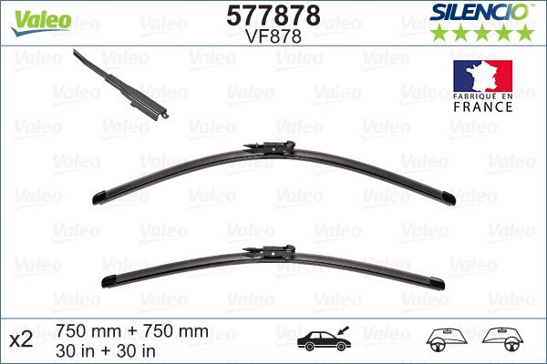Ford TRANSIT CUSTOM 2012- predné stierače Sada L+P / VALEO