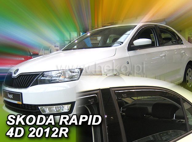 Deflektory ŠKODA RAPID 5D 2012R.->(+ZN)