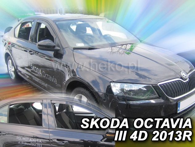 DEFLEKTORY - ŠKODA OCTAVIA III LIFTBACK 2013-2020 (+ZADNÉ)