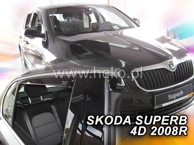 DEFLEKTORY - ŠKODA SUPERB II SEDAN 2008-2015 (+ZADNÉ)