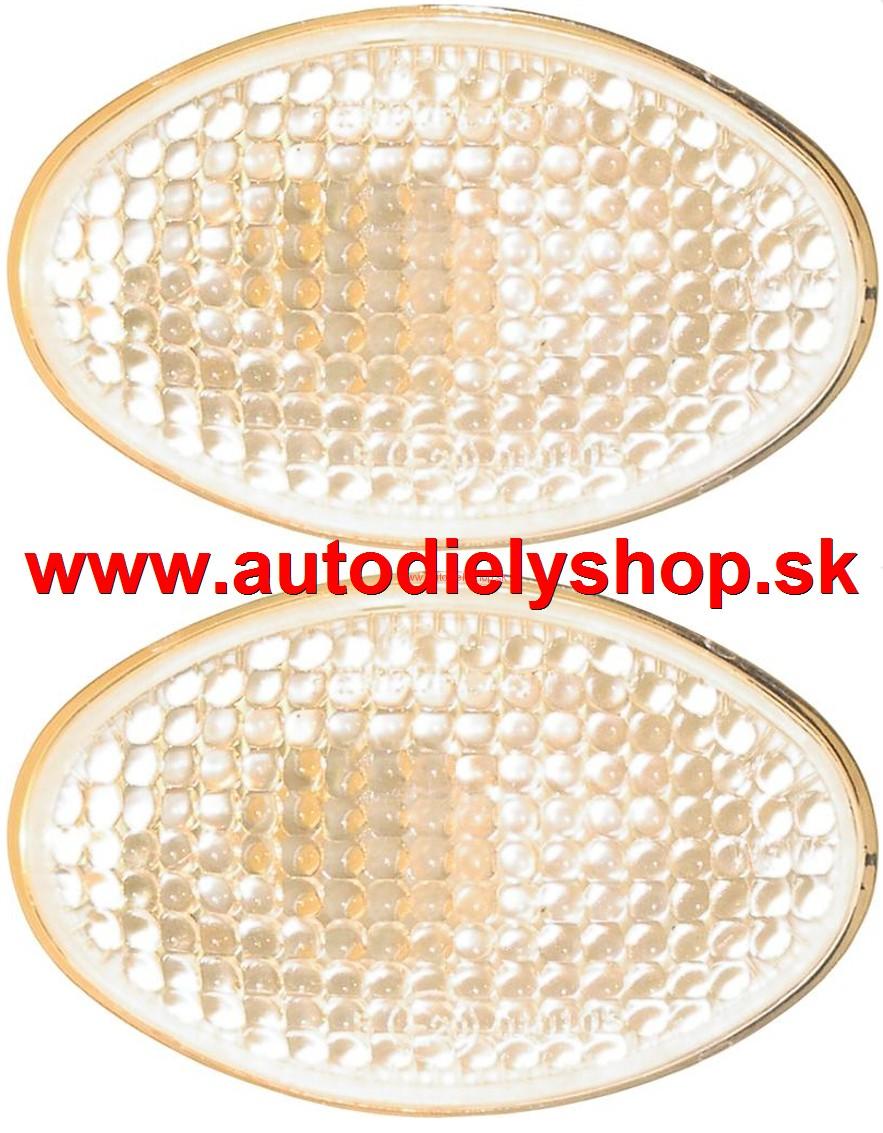 Opel Combo B 93-02 bočné smerovky biele matné Sada L+P 