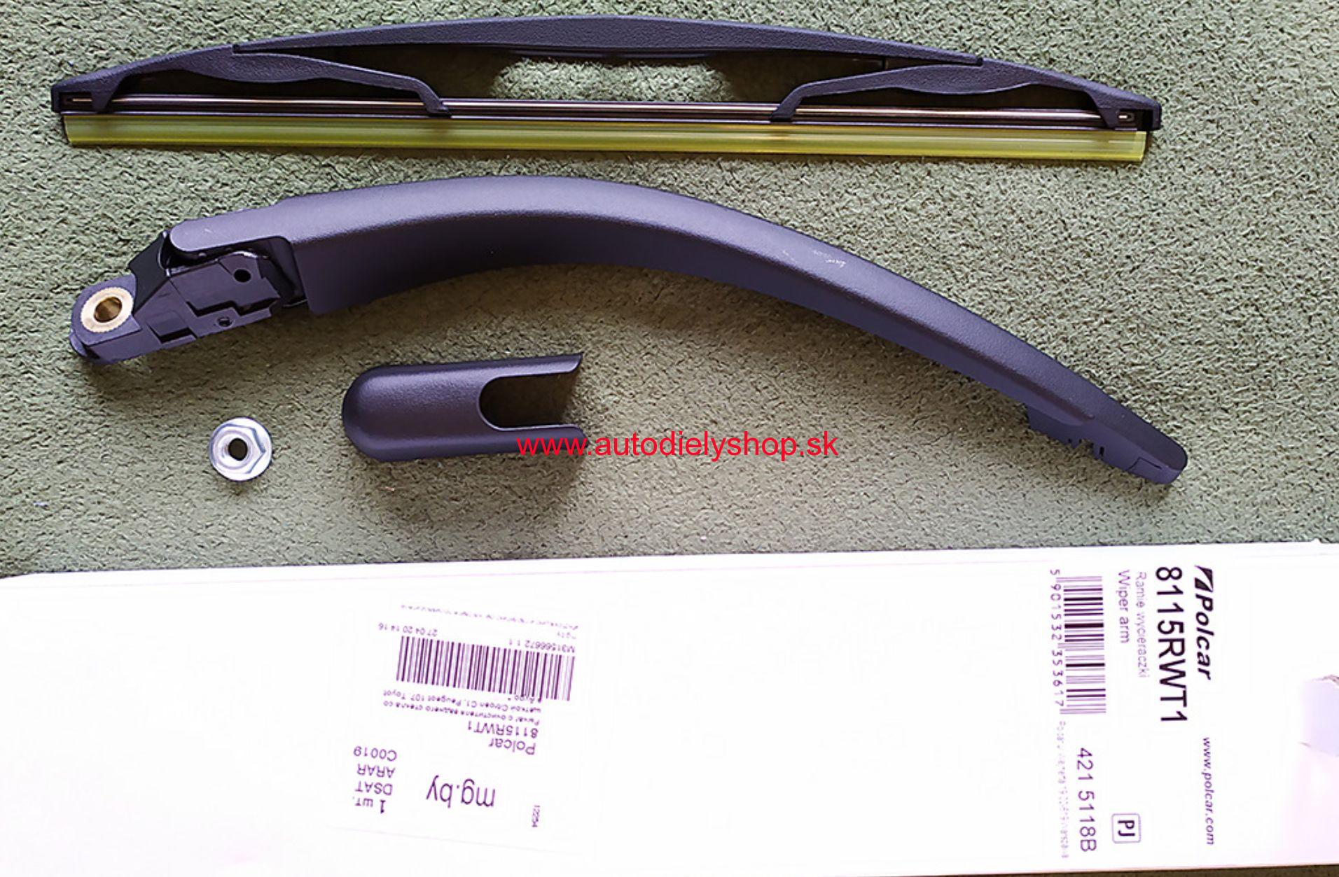 Peugeot 107 6/05- motorček ostrekovača stieračov predných + zadných
