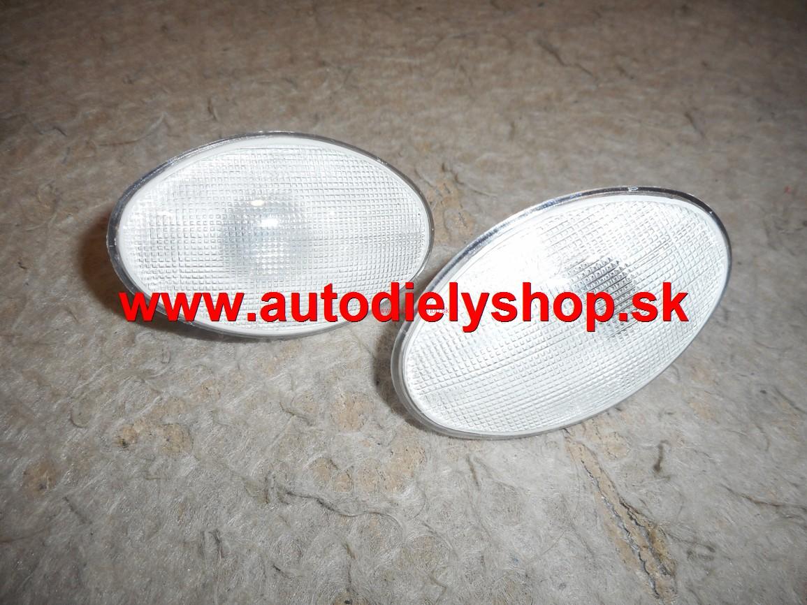 Opel Corsa C 00-06 bočné smerovky biele matné Sada Ľavé+Pravé 