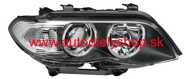 BMW X5 E53 1/04-2/07 predné svetlo H1+H7 Pravé / HELLA /