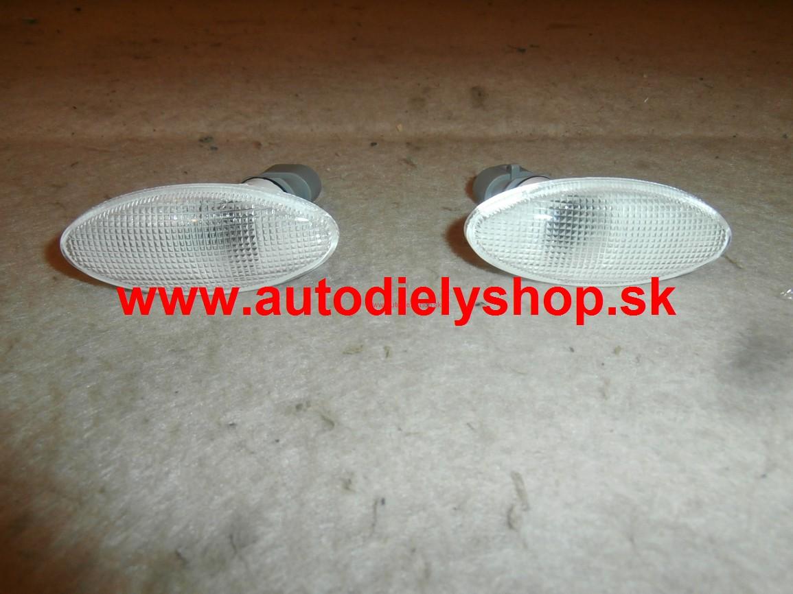 Opel Vectra 99-02 bočné smerovky biele matne Sada L+P 