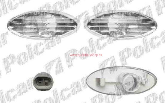  Opel Vectra 99-02 bočné smerovky číre Sada Ľ+P 