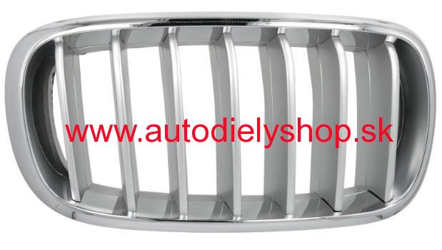 BMW X5 F15 10/2013- maska Pravá / titán + chróm