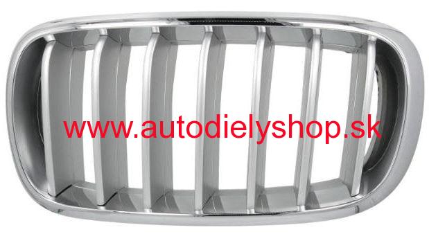 BMW X5 F15 10/2013- maska Lavá / titán + chróm