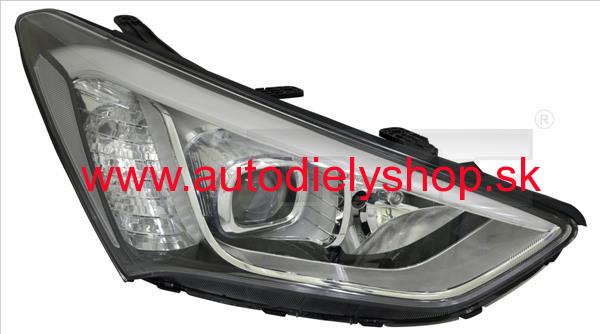 Hyundai SANTA FE 2012-2017 svetlo D3S+H7 Lavé / TYC