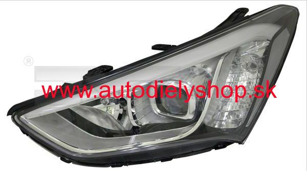 Hyundai SANTA FE 2012-2017 svetlo D3S+H7 Pravé / TYC