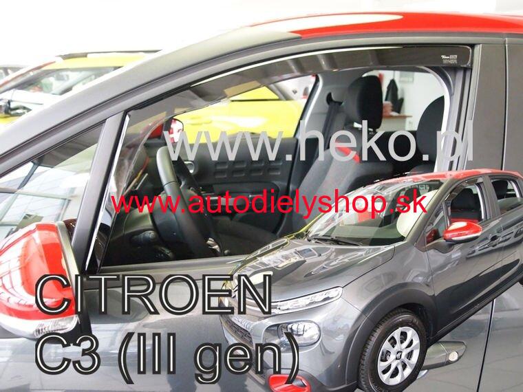 Citroen C3 od 2017 (predné) - deflektory Heko