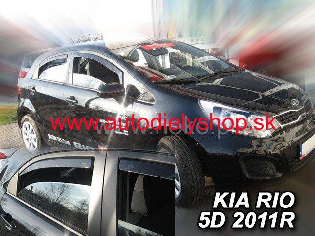 Kia Rio Htb 2011-2017 (so zadnými) - deflektory Heko