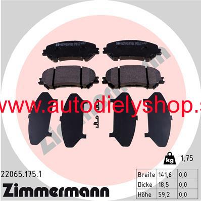Renault KADJAR 6/2015- predné platničky Sada / ZIMMERMANN