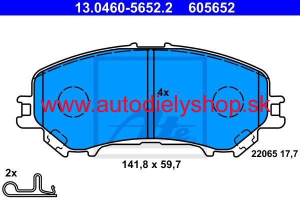 Renault KADJAR 6/2015- predné platničky Sada / ATE