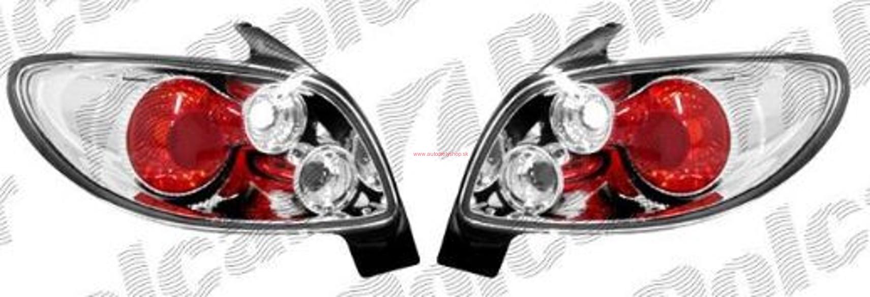 Peugeot 206 98- zadné svetlá Tuning 