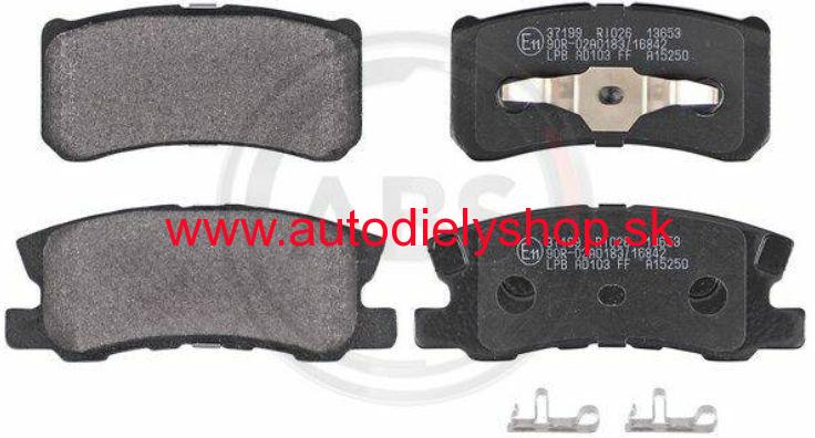 Mitsubishi ASX 6/2010- Zadné brzdové platničky SADA / A.B.S.