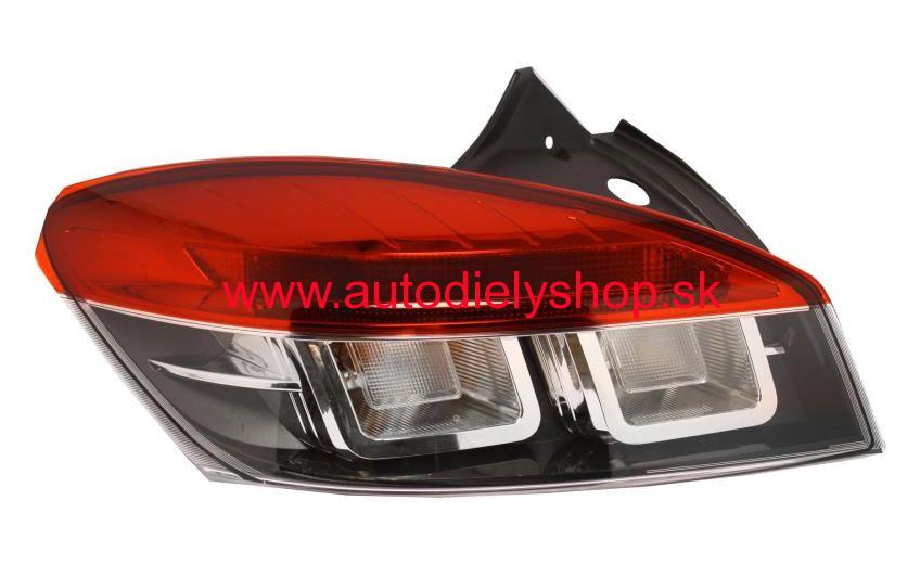 Renault MÉGANE III 11/08- zadné svetlo vonkajšie Lavé, 3-dverové