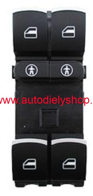 VW TOUAREG 01/10- spínač otvárania okien, štvoritý