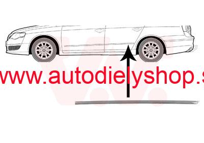 VW PASSAT "B6" 01/05- lišta zadných dverí Lavá / chrómová