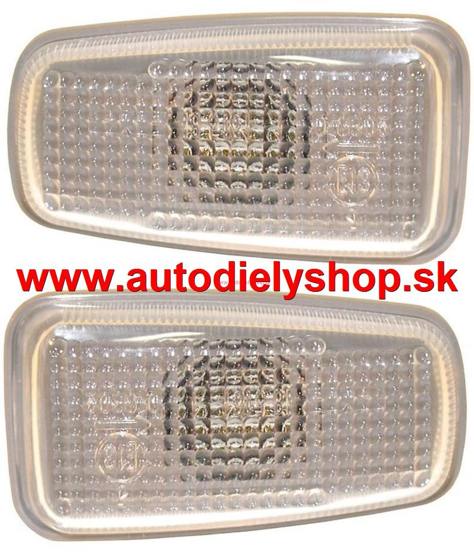  Peugeot 406 5/95-5/99 bočné smerovky biele matné sada L+P 