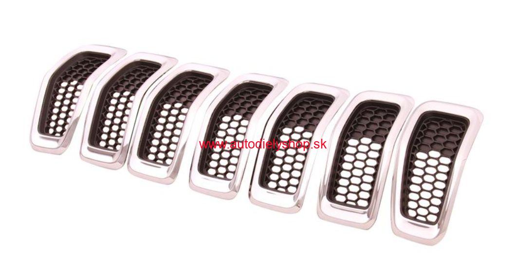 Jeep CHEROKEE 11/2013- predná maska / Sada / chróm,čierna