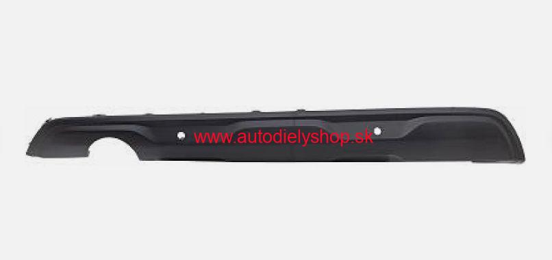 Renault Captur 2020- spojler zadného nárazníka s otvorom na výfuk / čierny