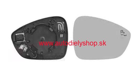 Opel CROSSLAND X 3/2017- sklo zrkadla Pravé / s postranným asistentom