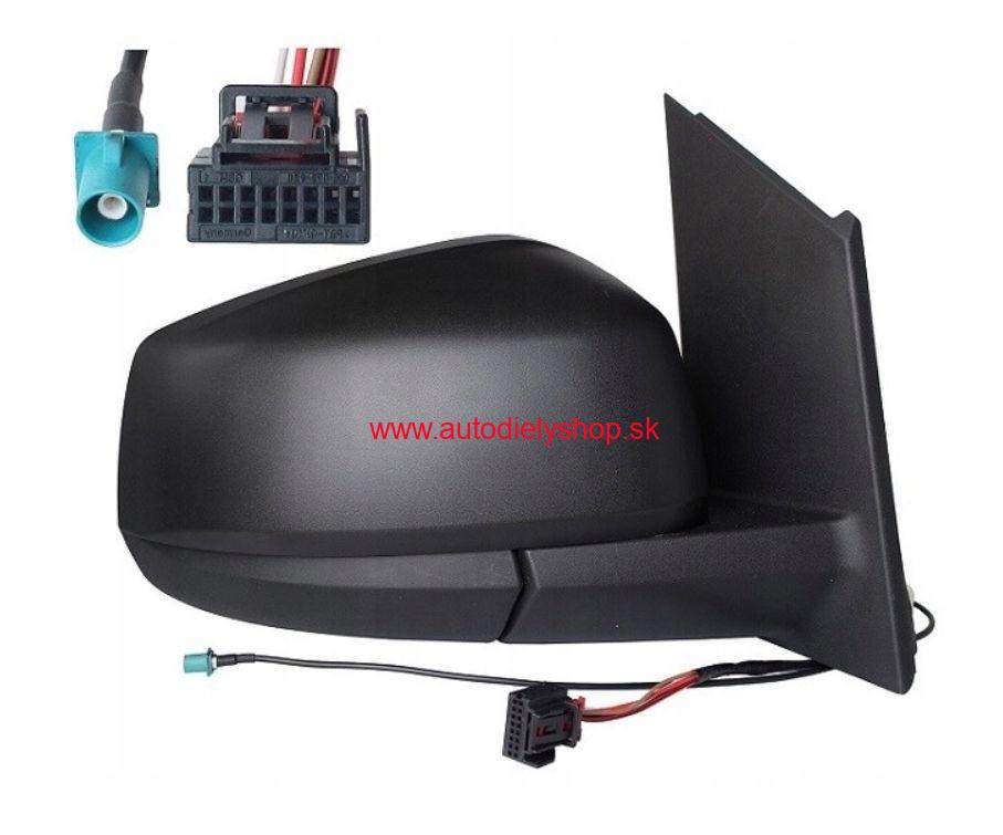 VW CADDY V 9/2020- elektrické spätné zrkadlo Pravé / čierne / 5pin / s anténou