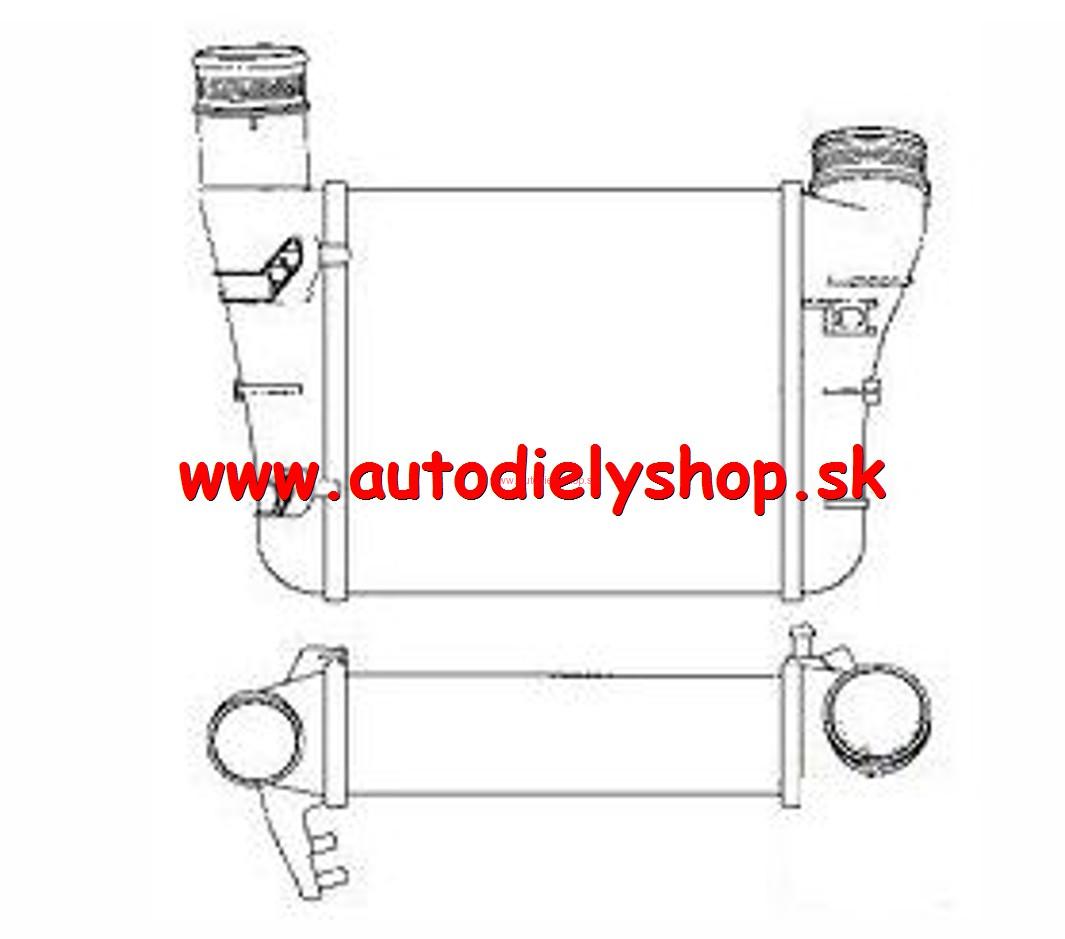   Audi A4 10/00-9/04 chladič vzduchu 1,9TDi 