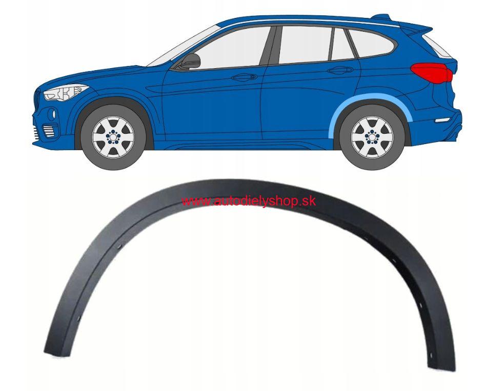 BMW X1 F48 11/2014- zadná lišta blatníka Ľavá