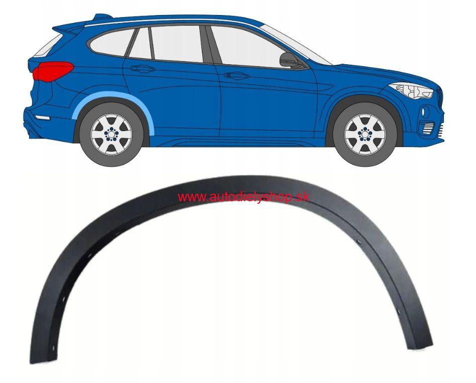 BMW X1 F48 11/2014- zadná lišta blatníka Pravá