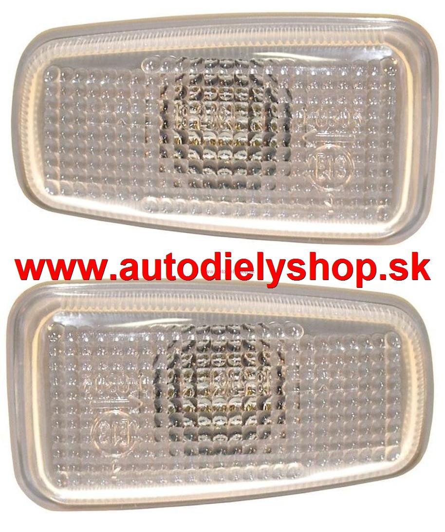 Peugeot Partner 96-12/02 bočné smerovky biele matné sada L+P 