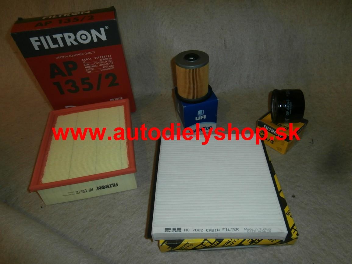  Renault LAGUNA 2/01-05 sada 4ks filtrov 1,9DCi-2,2DCi 