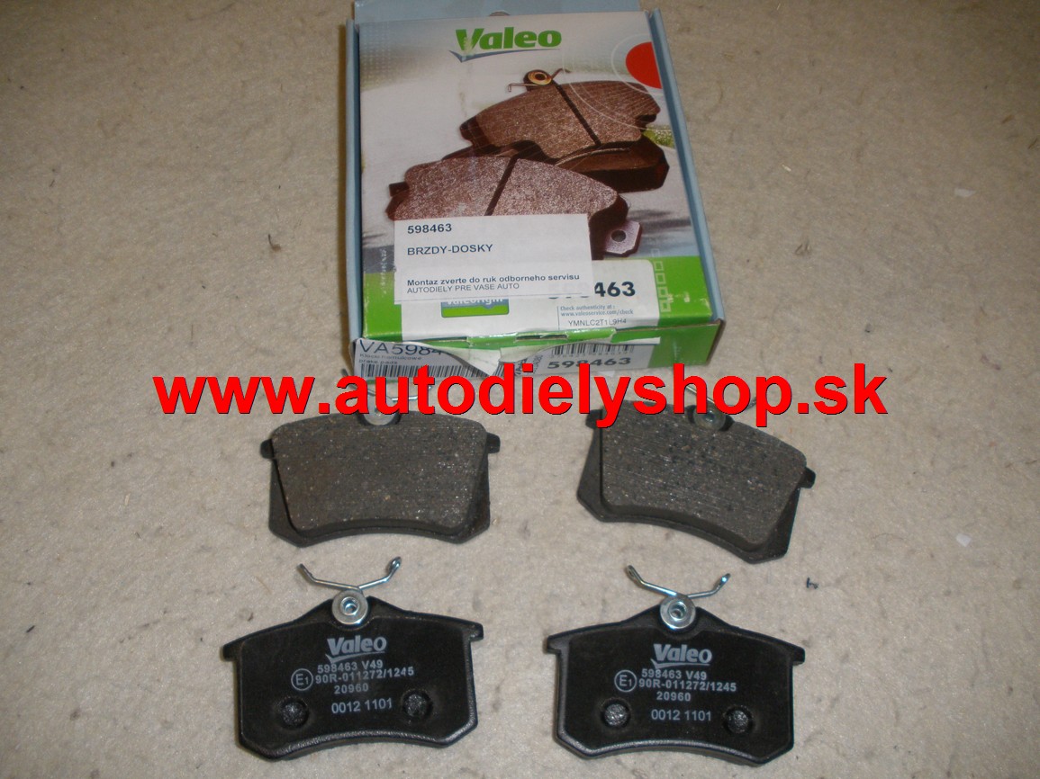  Renault Scenic 9/99-4/03 zadné platničky Sada (Valeo)