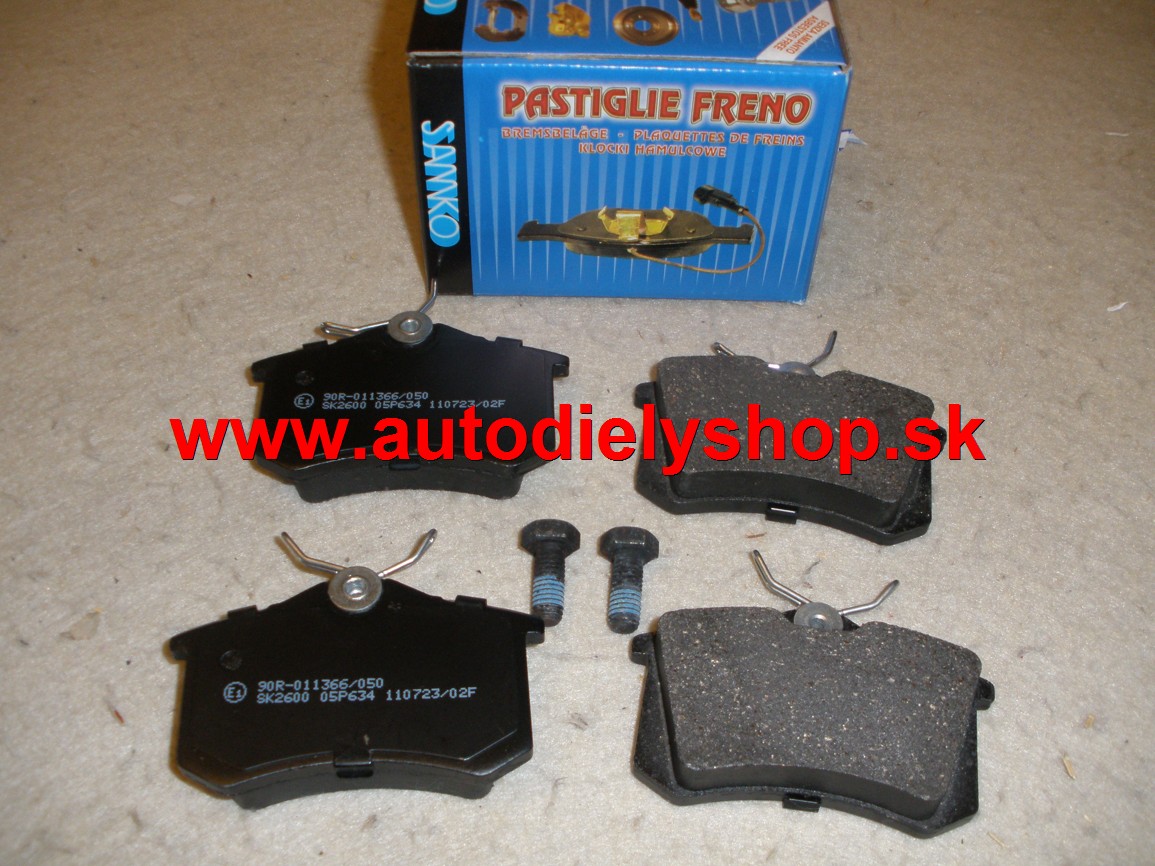Renault MODUS 9/04-2/08 zadné platničky sada