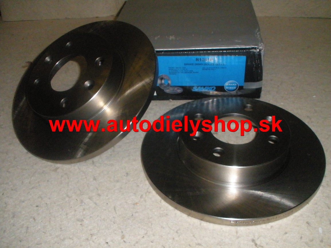 Renault THALIA 99-01 predné brzdové kotúče 238mm,plné 